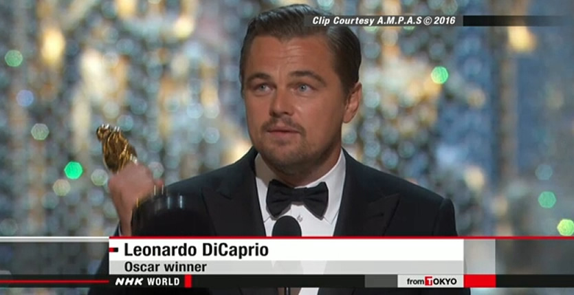 &nbspDiCaprio wins Best Actor Oscar in 5th nomination