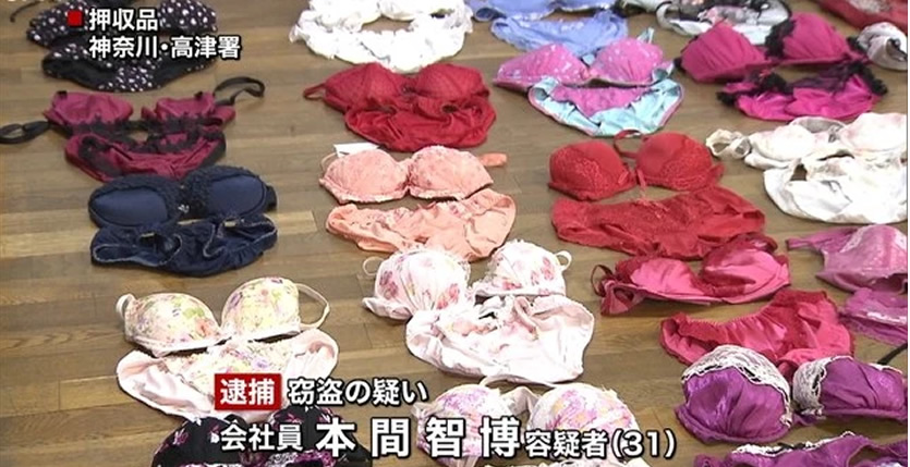 &nbspMan admits to 50 thefts of women’s underwear in Kawasaki