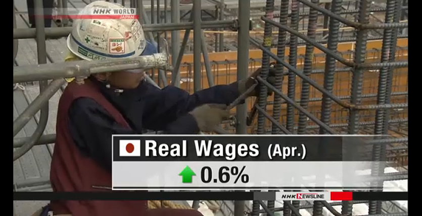 &nbspWages rose in Japan in April
