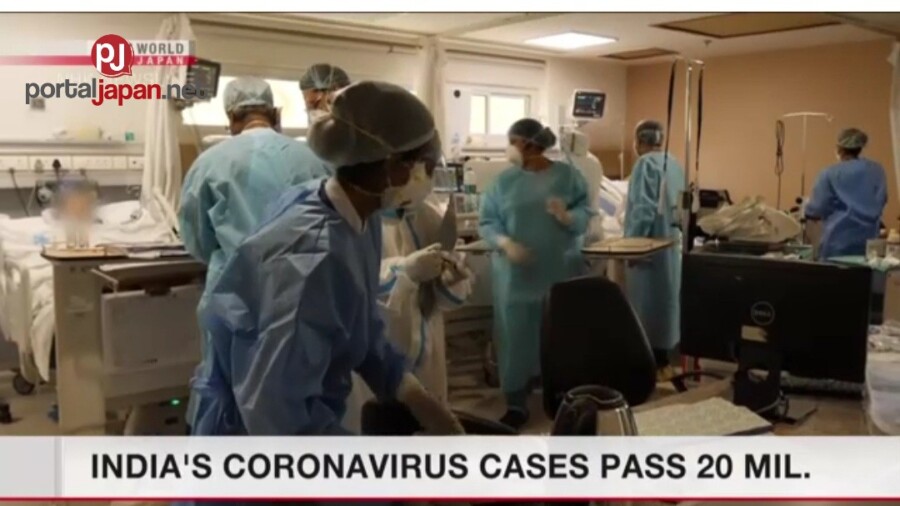 &nbspLumagpas na sa 20 milyong katao ang bilang ng mga may impeksyon ng coronavirus sa India
