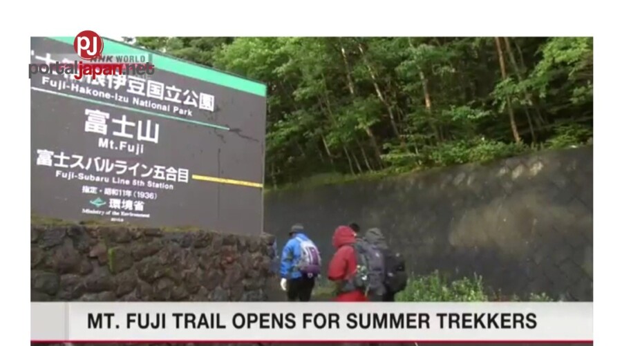&nbspPag-bubukas ang Mt. Fuji trail para sa mga summer trekker