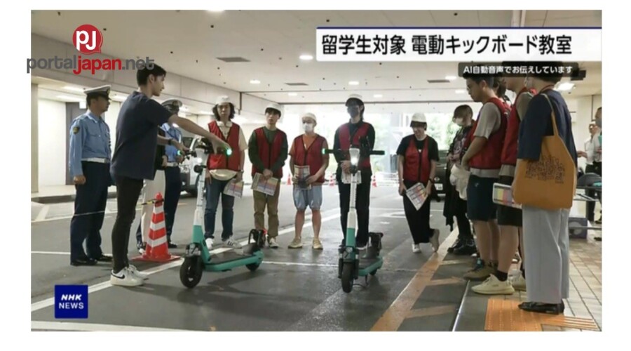 &nbspAng pulisya ng Tokyo ay nagsagawa ng seminar para sa mga dayuhang estudyante sa mga patakaran ng e-scooter