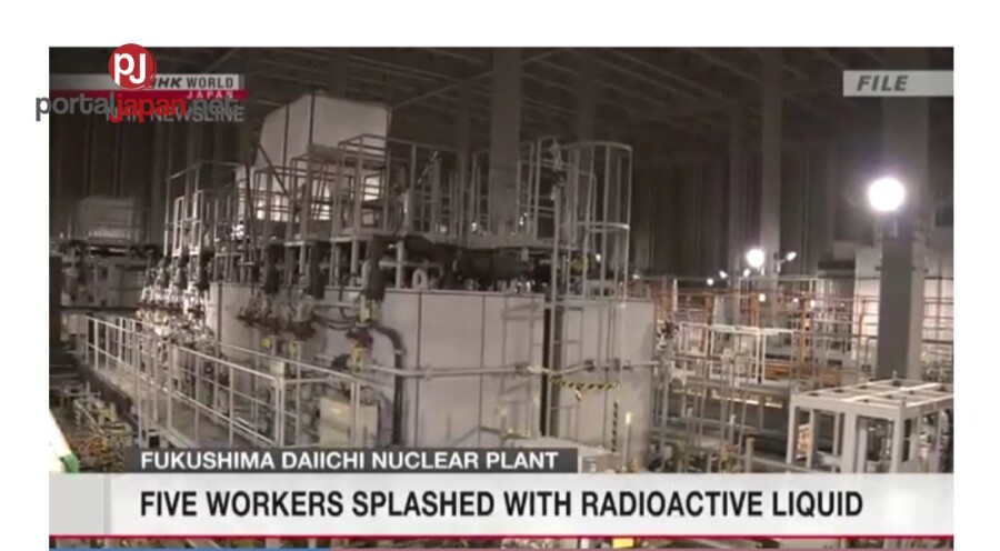 &nbspAng mga manggagawa sa planta ng Fukushima Daiichi ay aksidenteng nabuhusan ng radioactive liquid