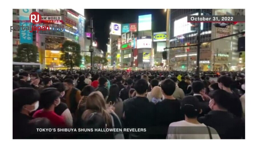 &nbspPre-Halloween crowds sa Shibuya ng Tokyo na mas kaunti kaysa bago mag-pandemic