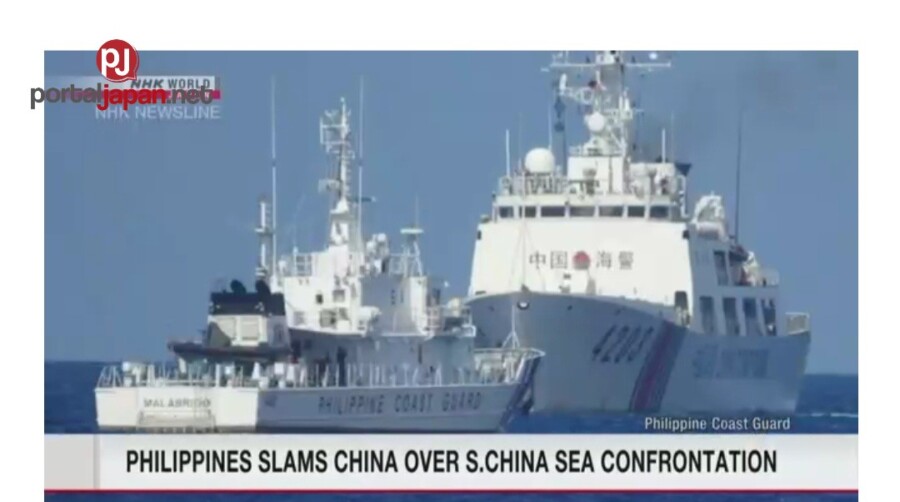 &nbspTinuligsa ng Pilipinas ang China sa pagharang sa mga barko nito sa South China Sea