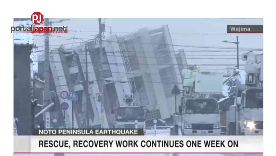 &nbspAng rescue, recovery work ay nagpapatuloy isang linggo pagkatapos ng lindol sa central Japan